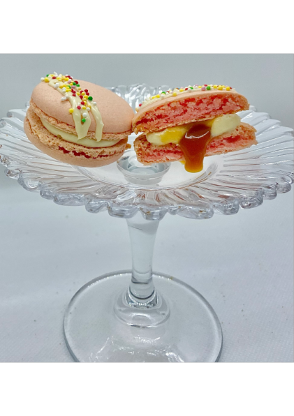 macaron cuore caramello