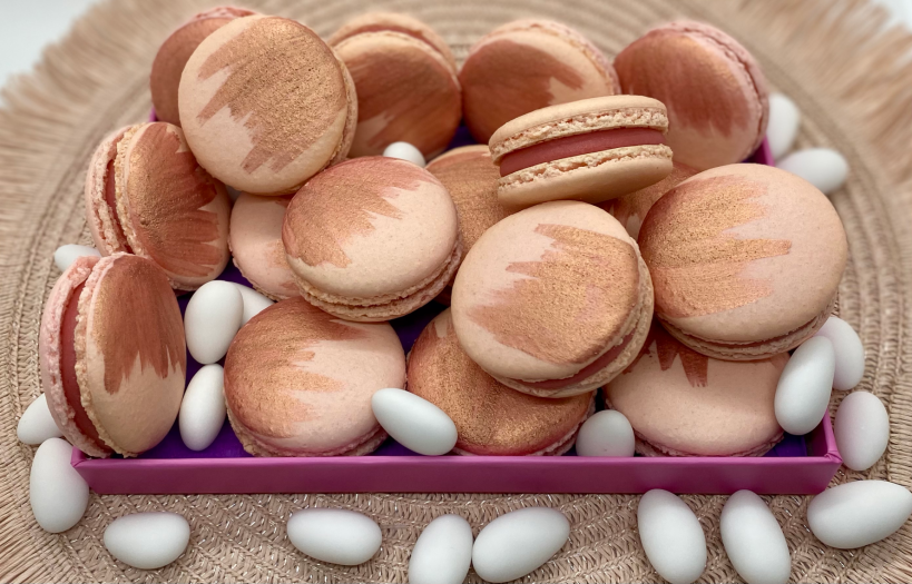 golden pink macaron articolo